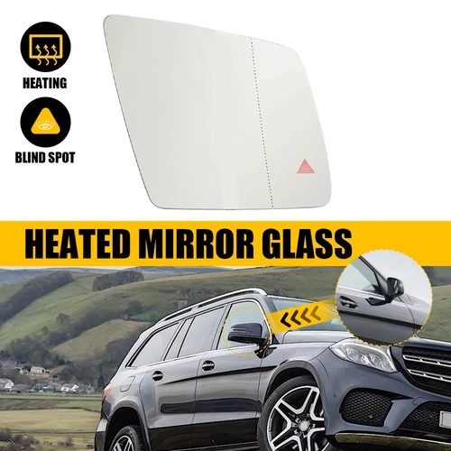 Right Side Mirror Rearview Glass Heated w/ Blind Spot Fit Mercedes W166 ML GLE