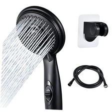 High Pressure RV Shower Head w/Hose - 5-Spray RV Shower Head Kit Matte Black