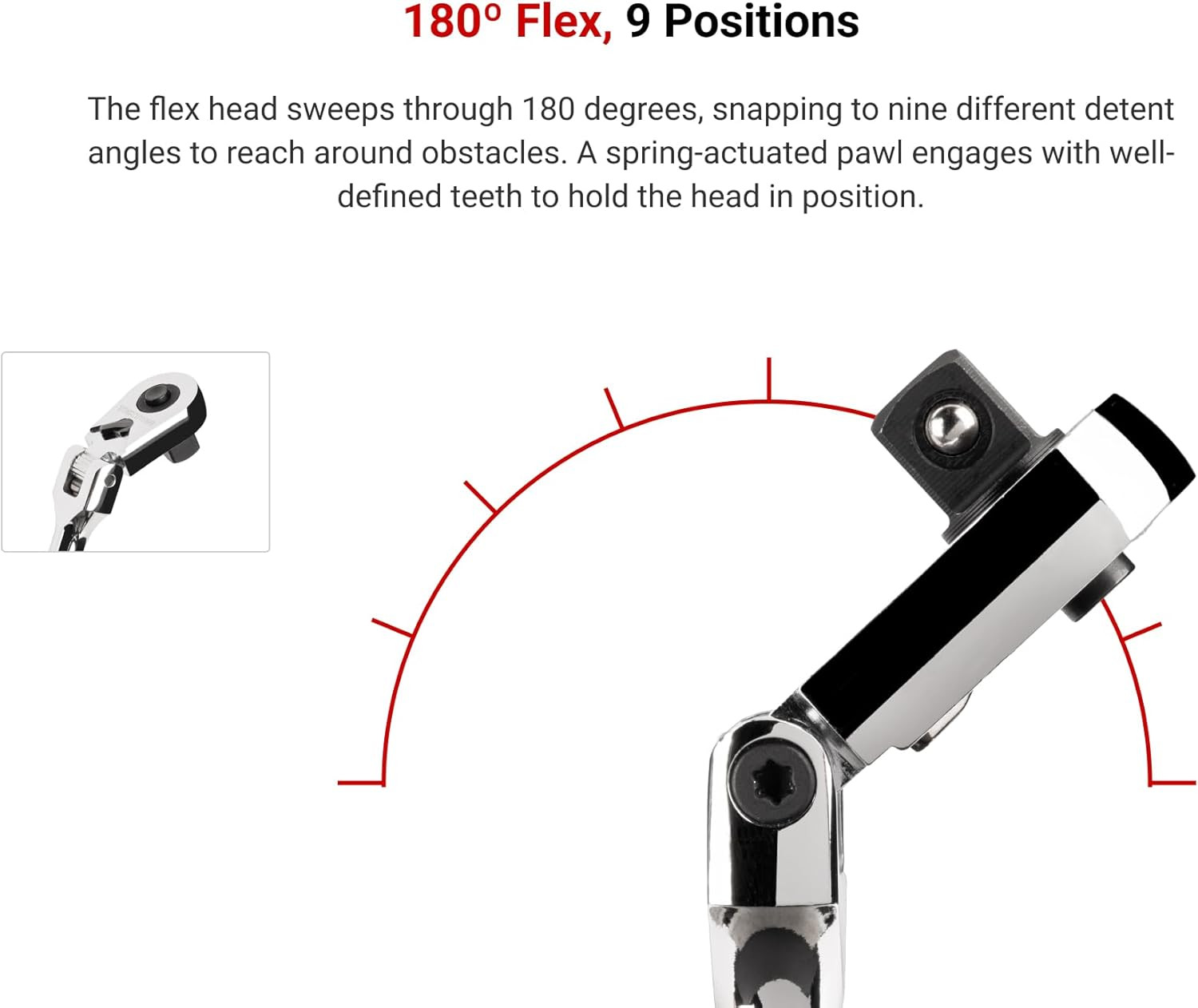3/8 Inch Drive Quick-Release Small Body Ratchet Set, 3-Piece (3, 6 In., 6 In. Fl