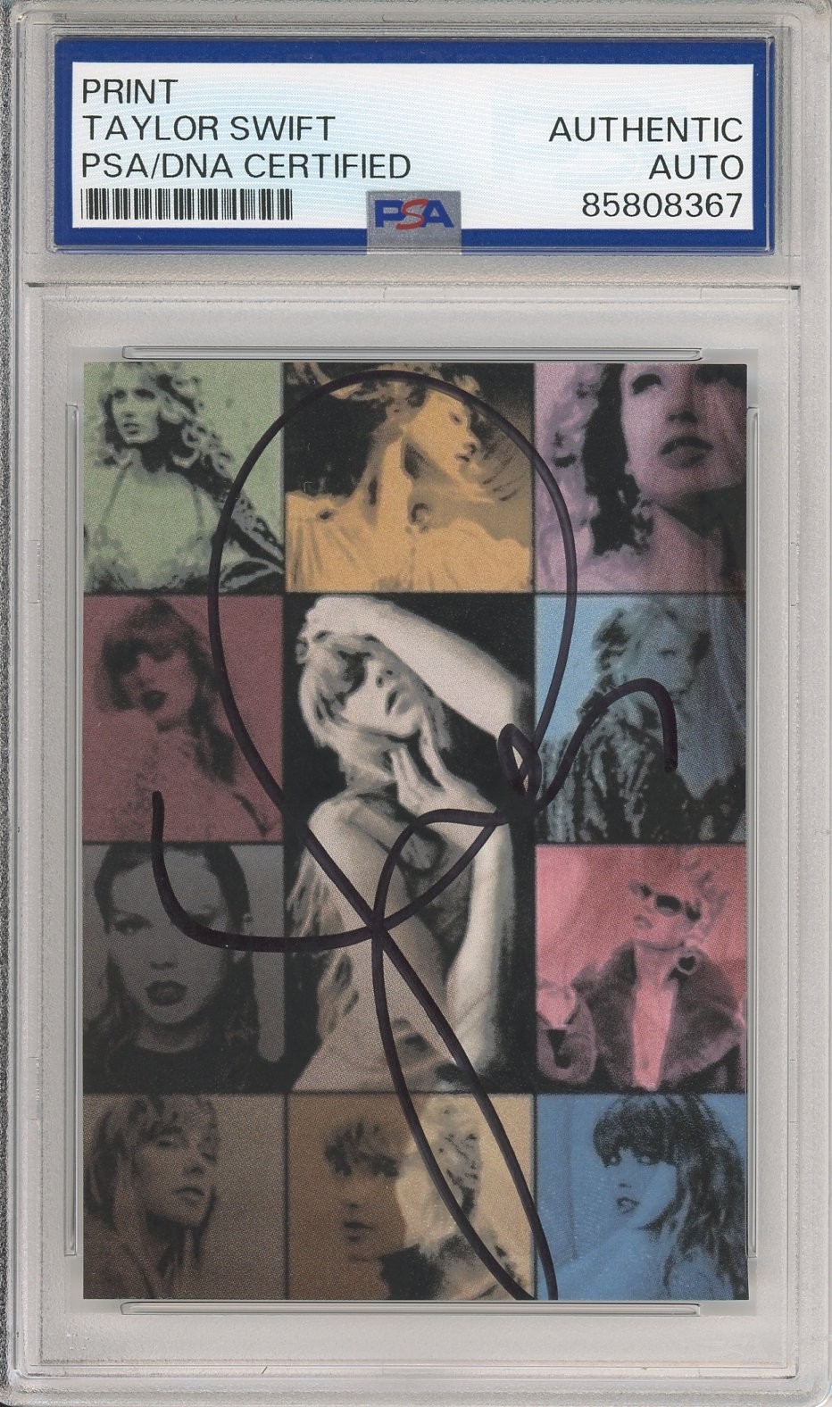 TAYLOR SWIFT SIGNED The Eras Tour AUTOGRAPH Poster Print Photo Card PSA DNA COA
