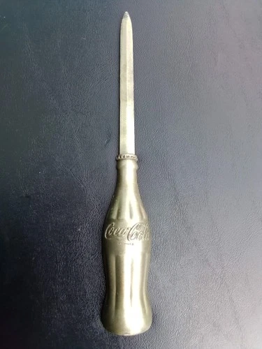Vintage 1981 Coca-Cola Metal Coke Letter Opener By Markatron