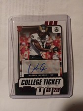 2021 Panini Contenders Warren Jackson #244 Red College Ticket Auto RC...