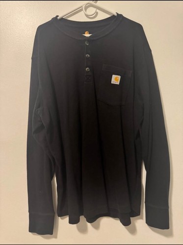 Carhartt Black Long Sleeve Tee Durable Workwear