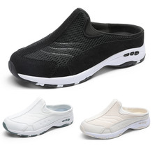 Women Comfort Shoes Mesh Breathable Backless Mule Shoes Sneakers Walking Shoes