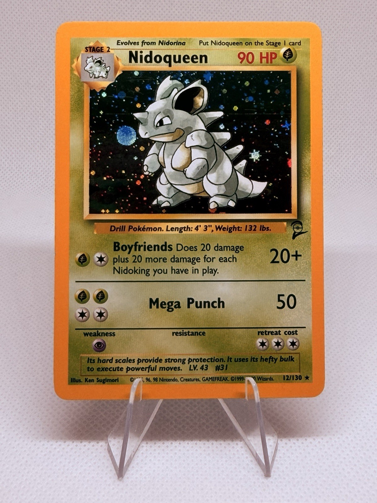 Pokemon Base Set 2 12/130 Nidoqueen Holo LP