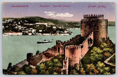 Antique Istanbul Postcard CONSTANTINOPLE Bosphore Rumeli Hissar 1900s