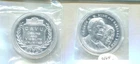 GEORGE W BUSH AND BARBARA BUSH 1 OUNCE SILVER ROUND MEDAL LIMITED 8465T