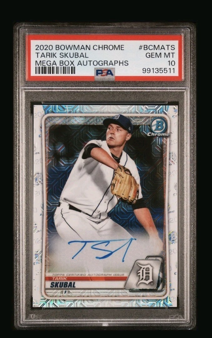 2020 Bowman Chrome Tarik Skubal Mega Box Autographs PSA 10