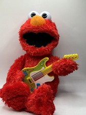 Sesame Street Elmo Rock Rhyme Guitar Talking Singing English Spanish 16" Toy