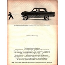 1964 Opel Kadett Car German Car Kid Pulling Car Vintage Print Ad nostalgic c1