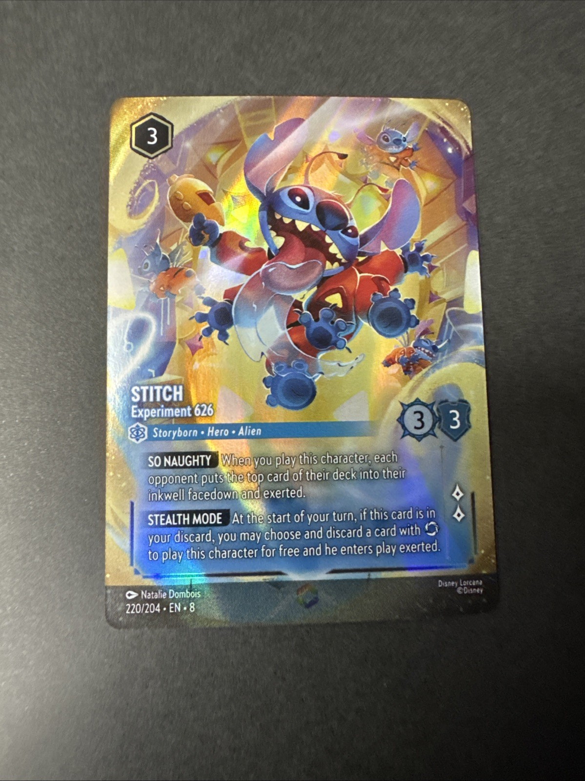 Stitch Experiment 626 Enchanted 220/204 Lorcana Reign of Jafar NM