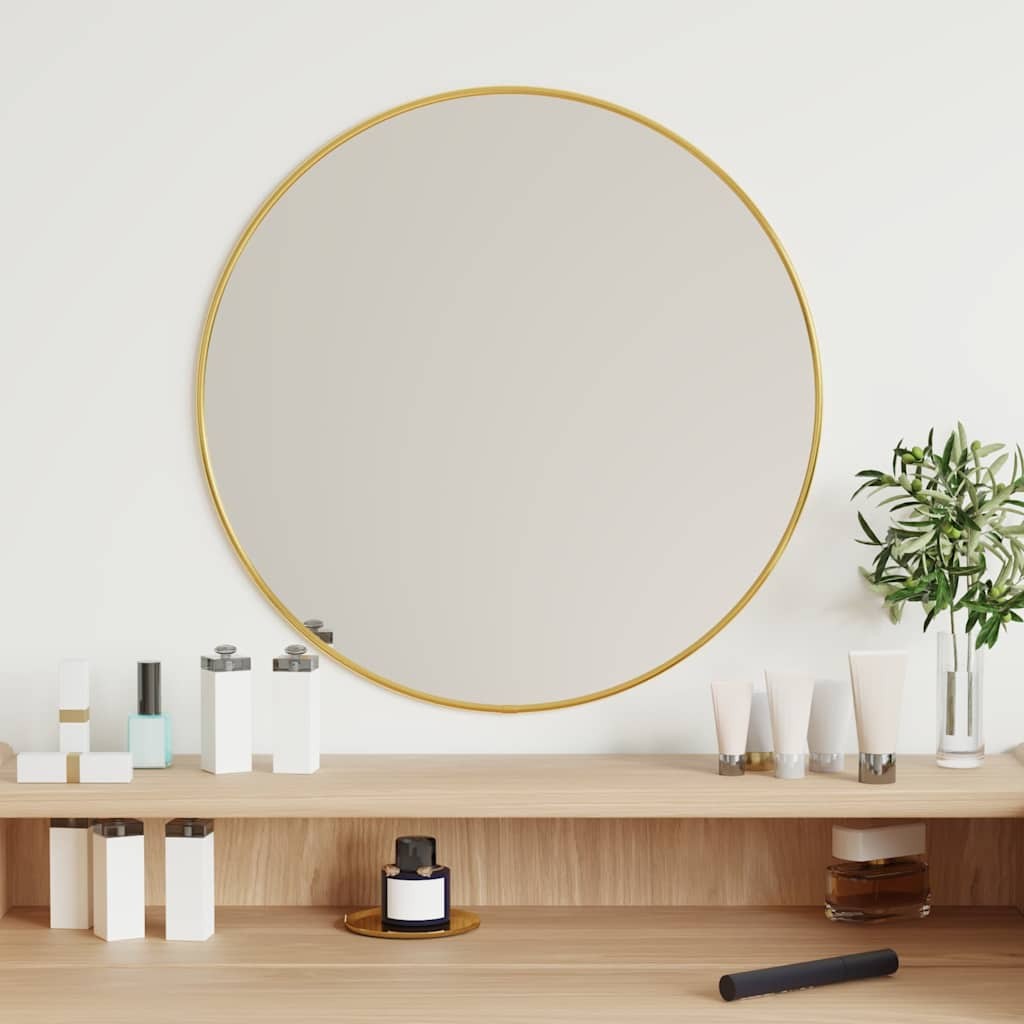 Specchio Parete Dorato vidaXL Ø 50 cm - Rotondo Elegante per Casa