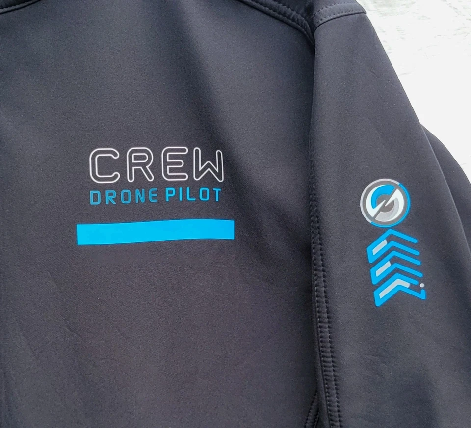 DRONE PILOT FLIGHT CREW Jacket XL Black Wind Weather Rain Winter Coat EXCELLENT  - Image 3 of 4