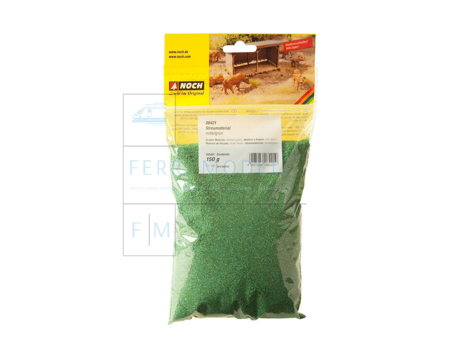 NOCH 08421 - Sacchetto di segatura verde medio per creazione terreni. 150 gr