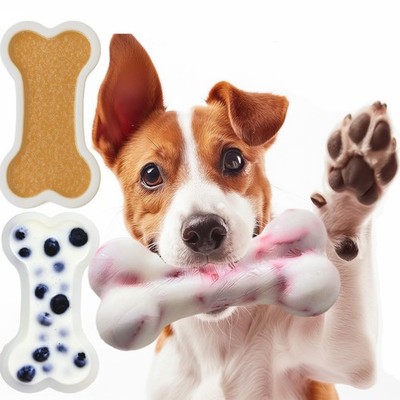 5IN Big Bone Dog Cat Treat Molds 2 Pack, DIY Flavors for Puppy. Food Safe Sil...
