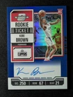 2023-24 Panini Contenders Optic KOBE BROWN 9/49 RC Rookie Ticket Auto Blue #128