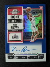 2023-24 Panini Contenders Optic KOBE BROWN 9/49 RC Rookie Ticket Auto Blue #128