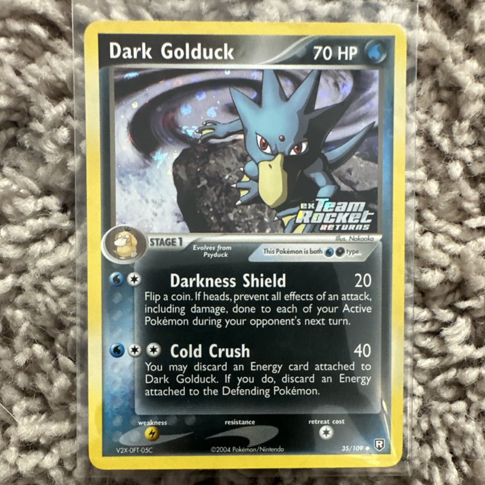 Pokémon Dark Golduck STAMPED NM EX Team Rocket Returns Reverse Holo 35/109