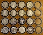 Lot 16 Vintage 1oz .999 Silver Rounds Engelhard Letcher WWM A-Mark Sunshine NTM