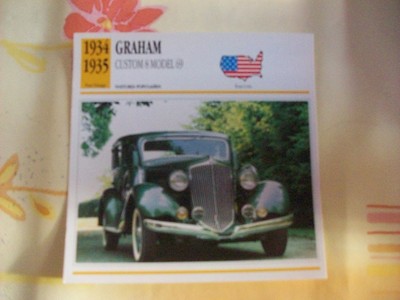 GRAHAM CUSTOM 8 MODEL 69 STECKKARTE
