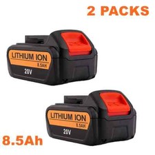 2 Pack 20V 8.5Ah Lithium Battery for Dewalt DCB200 DCB180 DCB181 DCB182 DCB204
