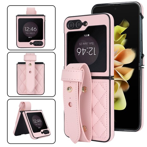 Funda resistente de cuero PU de lujo con correa para muñeca para Samsung Galaxy Z abatible 6/5/4/3 - Imagen 66 de 73