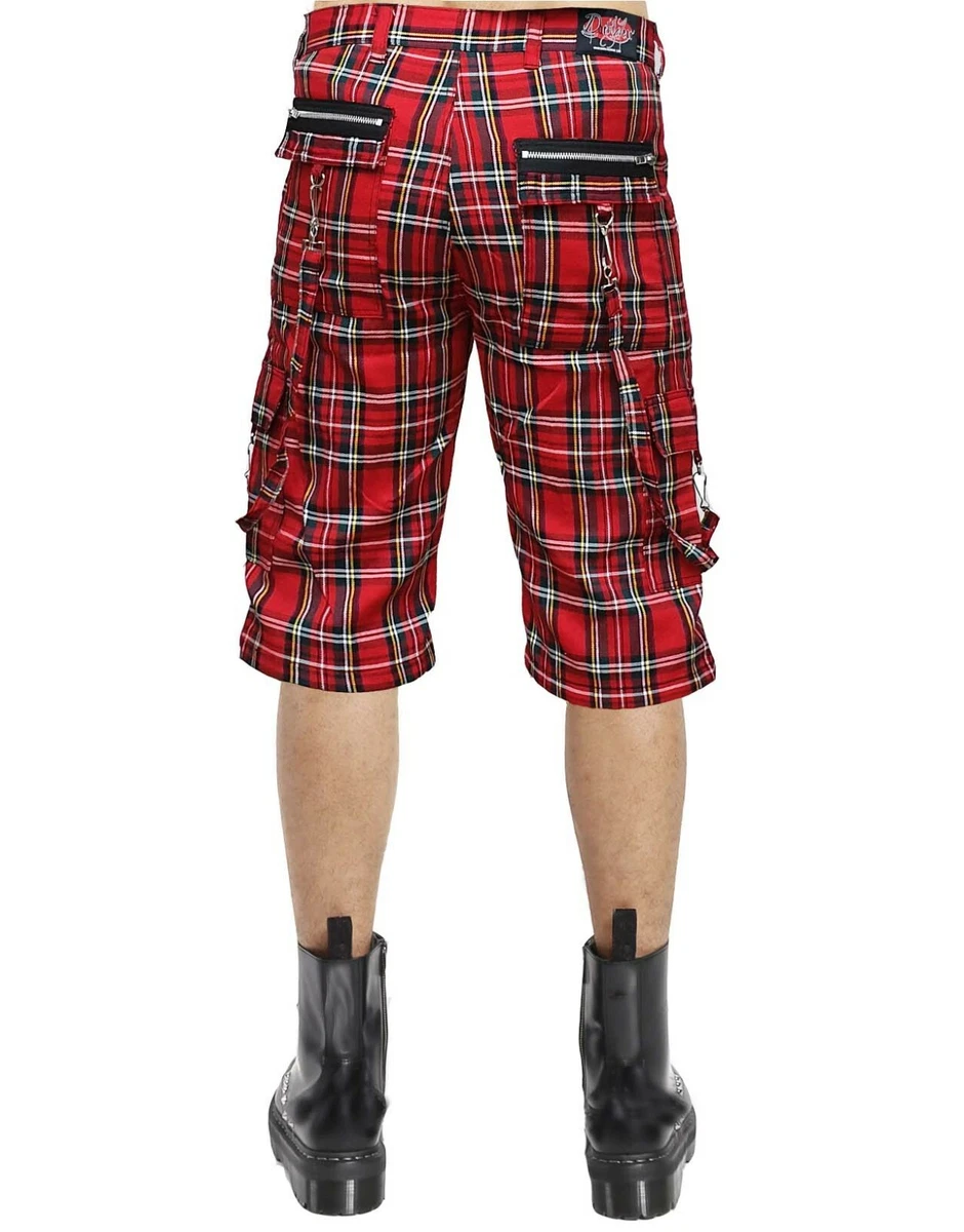 Mens red tartan best sale shorts