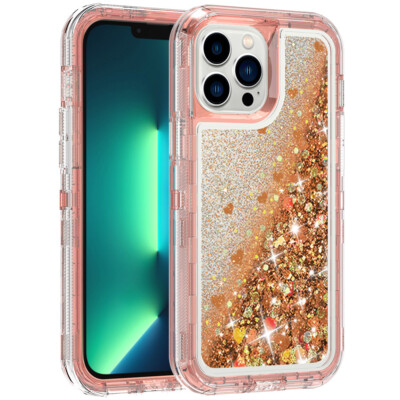 Shockproof Bling Glitter Phone Case Cover Screen Protector For iPhone 15 14
