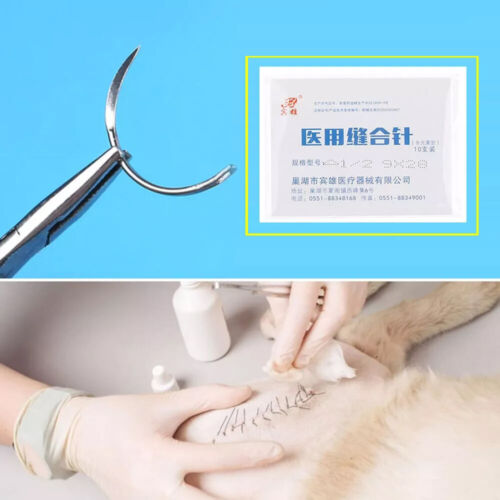 10pcs Metal 1/2 Corner Medical Needle Suture Surgical Veterinary suture needles - Picture 7 of 15