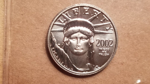 2002 $25 American Platinum Eagle 1/4 ounce Pt coin UNCIRCULATED NICE .25 oz - Picture 7 of 7