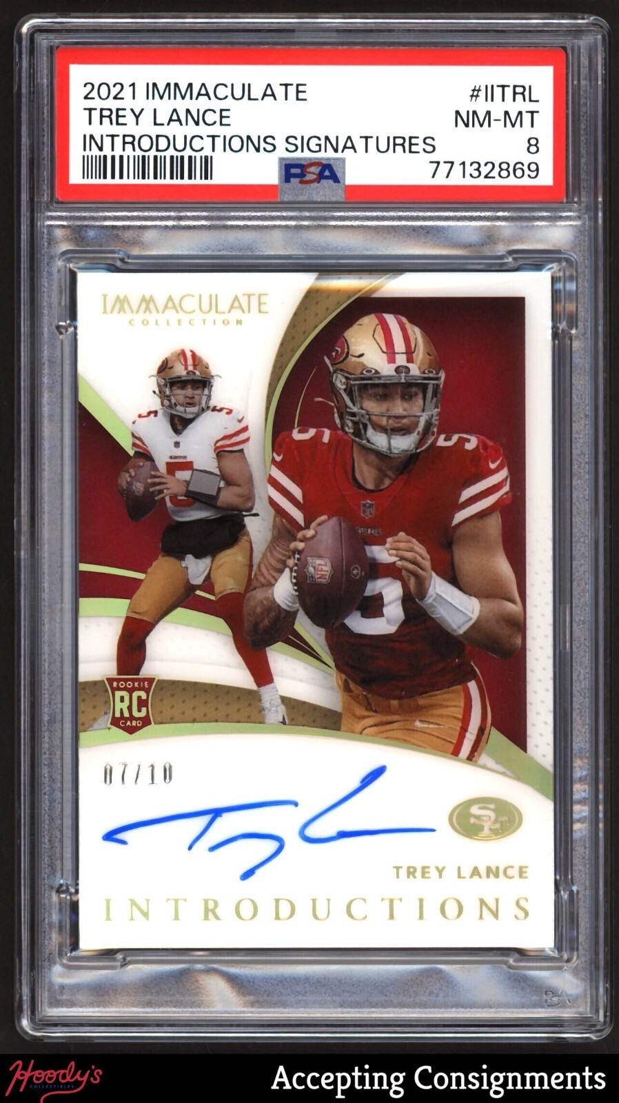 Trey Lance Panini Immaculate Collection Introductions Signatures #IITRL Base