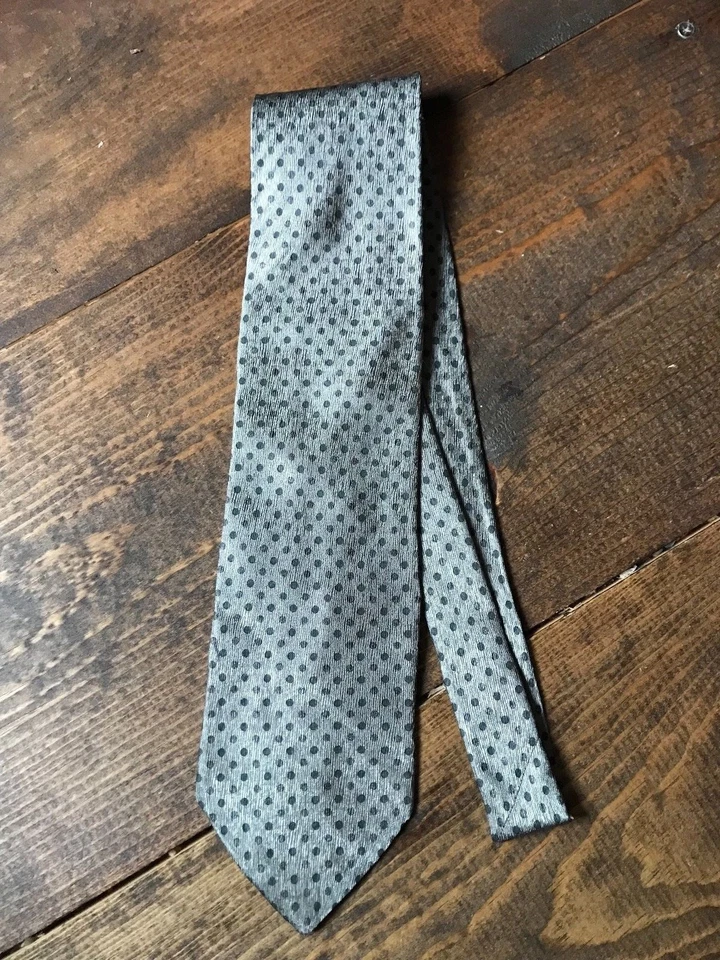 Puritan Men's Necktie-Tie-Fashion Accessory-100% Silk-Brown Gold-Polka Dot-USA - Image 3 of 4