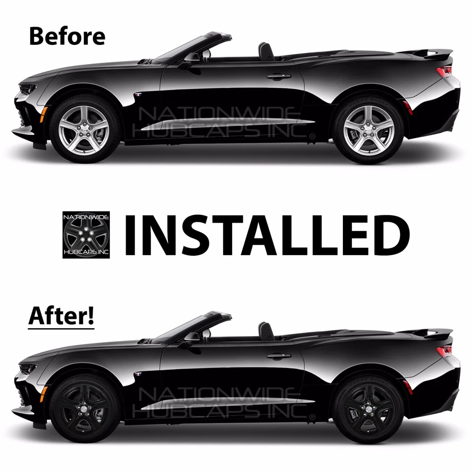 Tapacubos tapacubos 4 para Chevrolet Camaro LT 2016-2024 negro 18" Foto 3 de 4