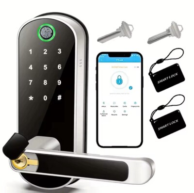 Smart Fingerprint Türschloss App Fernbedienung, WLAN Digital Touchscreen  