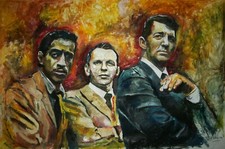 FRANK SINATRA DEAN MARTIN SAMMY DAVIS MARCELO NEIRA ART PRINT HAND SIGNED #3/25