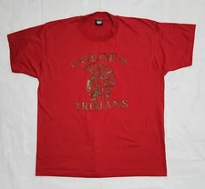 Mens Vintage Golden Trojans Single Stitch Screen Stars Best T-Shirt Size XL 