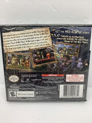 NINTENDO DS WHERE THE WILD THINGS ARE 2009 RATED E NEW SEALED