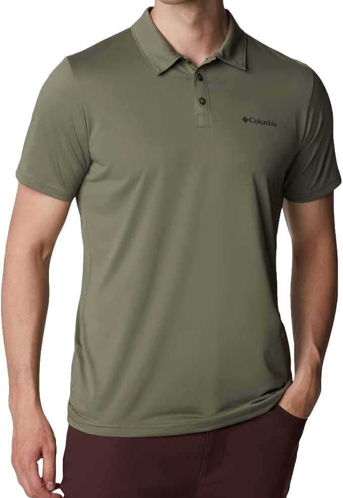 Мужская рубашка поло Columbia Regular fit с коротким рукавом однотонная зеленая XXL 6190₽