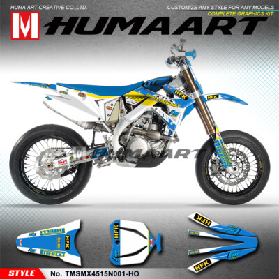 Motorcycle Full Vinyl Sticker Decal Graphics Kit for TM Racing SMX 450 2015-2021