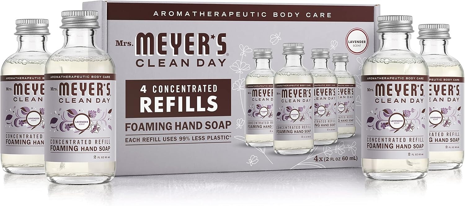 Mrs. Meyer's Clean Day - 4 Concentrated Refills Foaming Hand Soap *NEW*