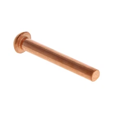 20Pcs 9mmX5mm Dia Copper Round Head Solid Rivets Fasteners Bolts Clinch Rivets