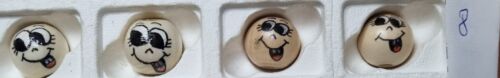 Sorgenwürmchen Köpfe Häkeln 4x 20mm Holzkugeln Gesicht, Kostenloser Versand - Bild 14 von 21