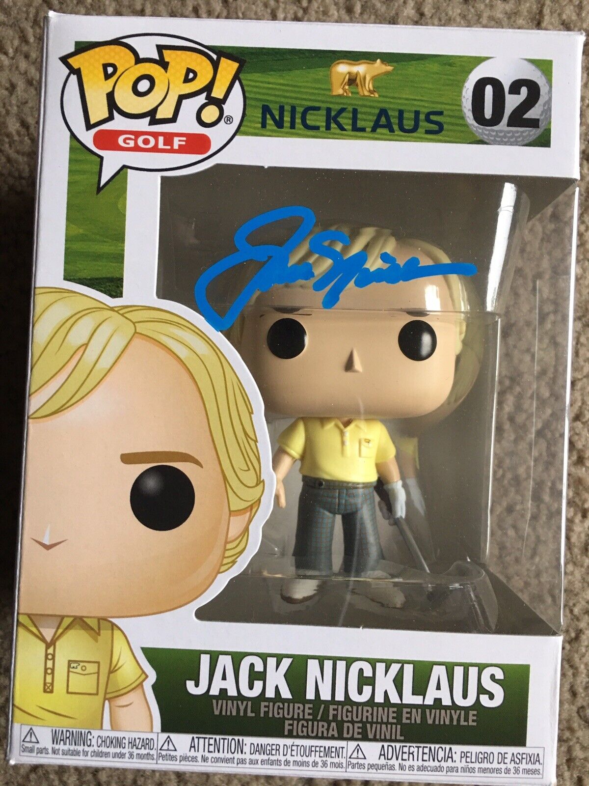 Jack Daily bargain sale Nicklaus Hand Signed Funko Pop 02 Aut Golf Masters Indianapolis Mall Greatest