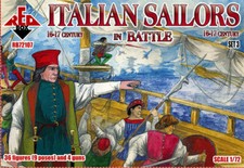 Red Box 1/72 72107 Italian Sailors In Battle 16-17th Century  Set.3  36 Figs 