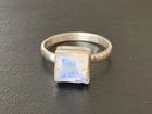 Solid 925 Sterling Silver Natural Moonstone Ring Gemstone Jewelry For Her L 50