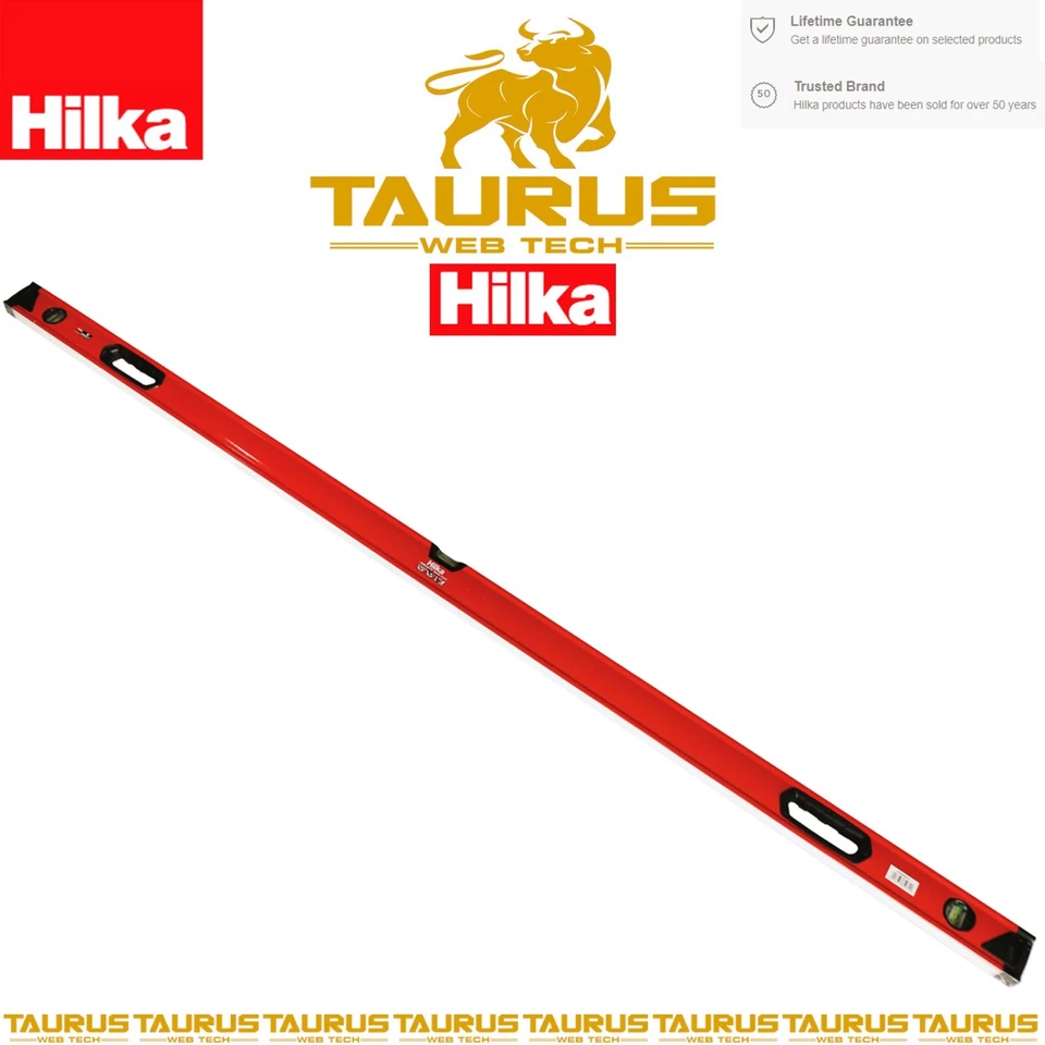 4Pc HILKA Torpedo 24" 48" 72" Spirit Level Set Aluminium Frame Shock Proof Vials - Image 2 of 4