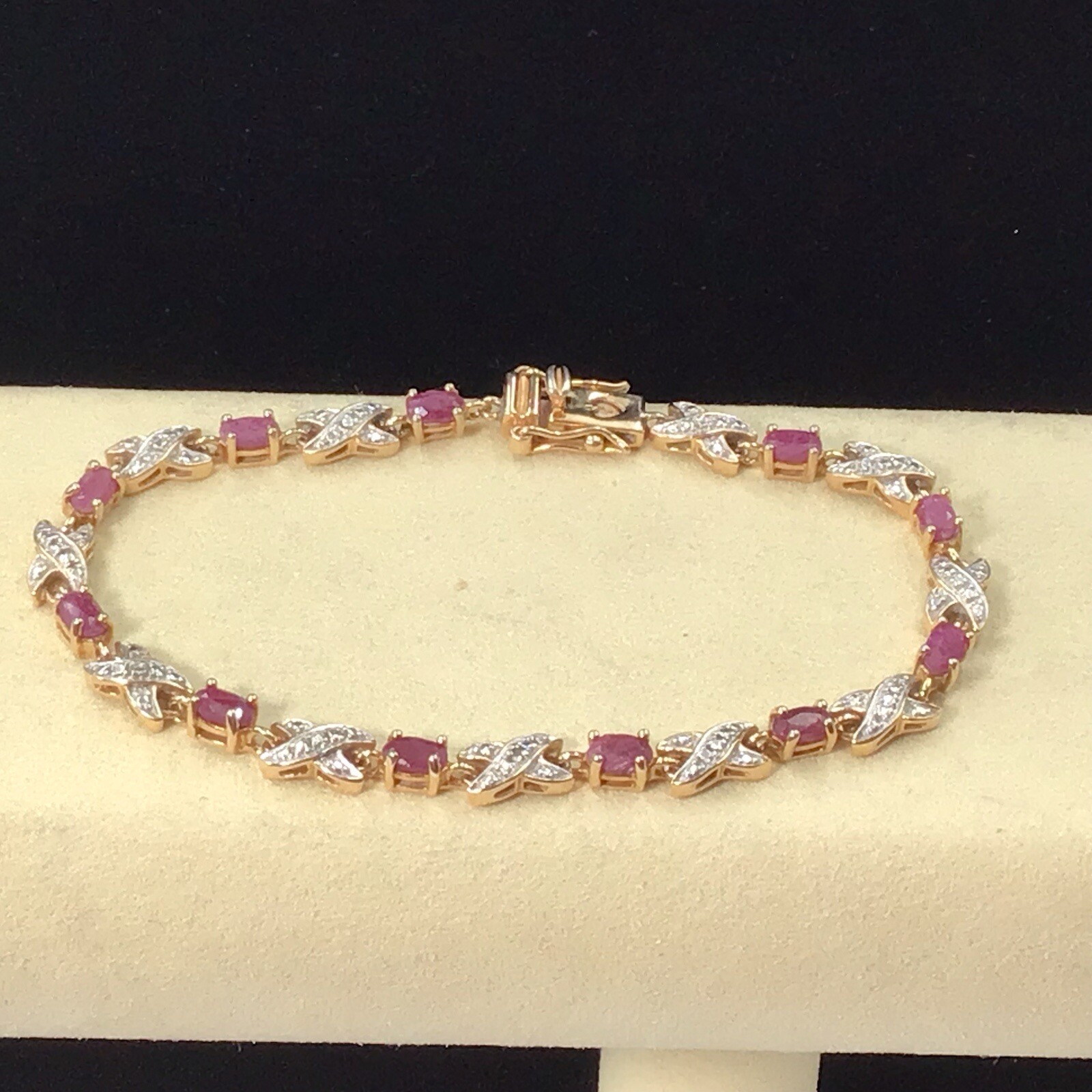 Ross Simons Gold Over Sterling Silver Ruby Bracel… - image 3