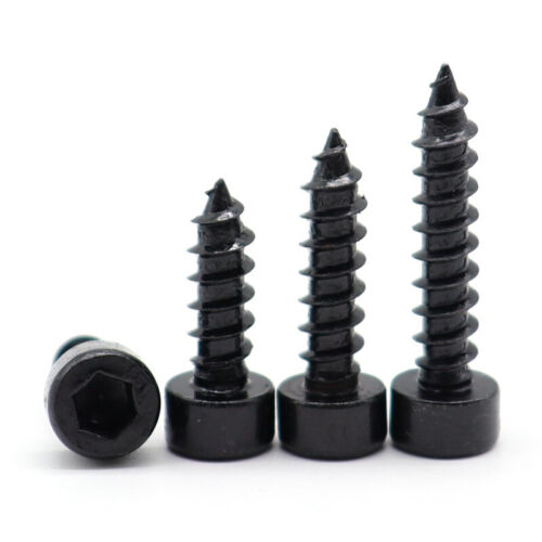 Grade 8 Socket Allen Key Cap Screws Self-tapping Wood Bolts Black Zinc M1.7~M6 - Picture 5 of 6
