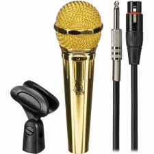 VocoPro - MK-58 PRO - Wired Karaoke Microphone with Cable - Gold