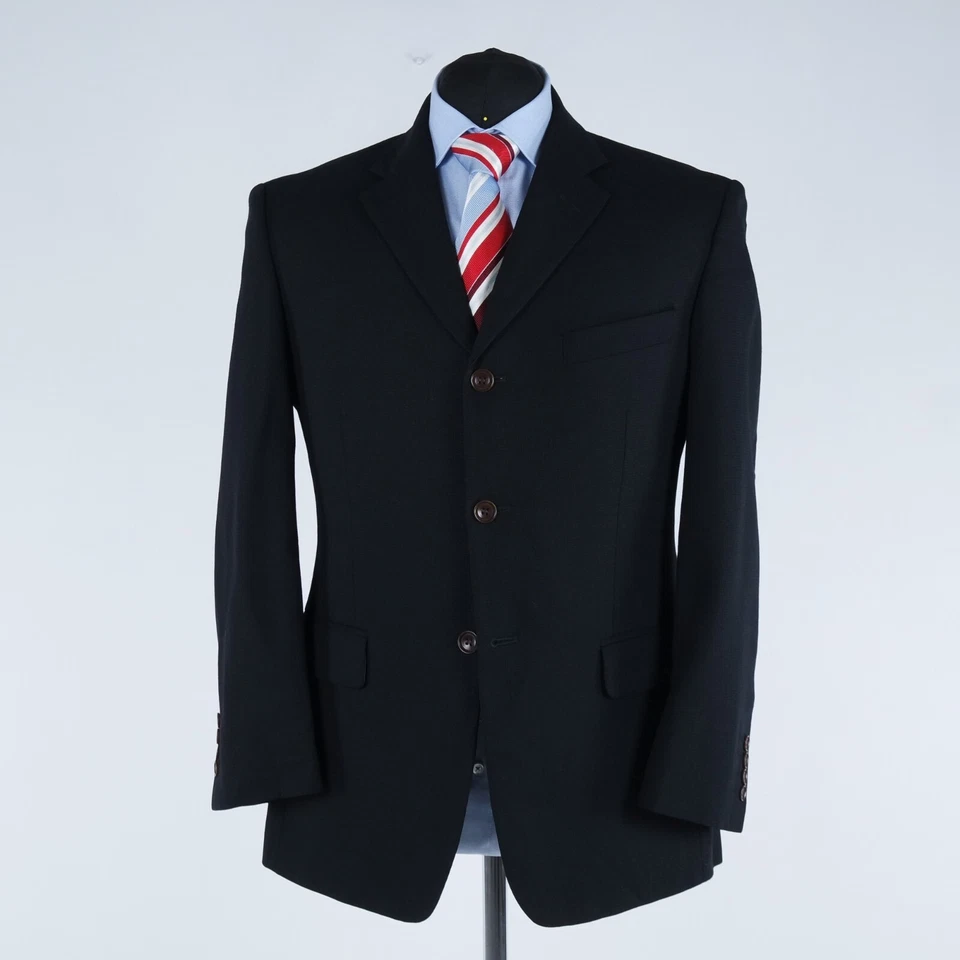 Mens Check Black Blazer 42S UK Size J.FERRAR Wool Sport Coat Jacket - Image 4 of 4